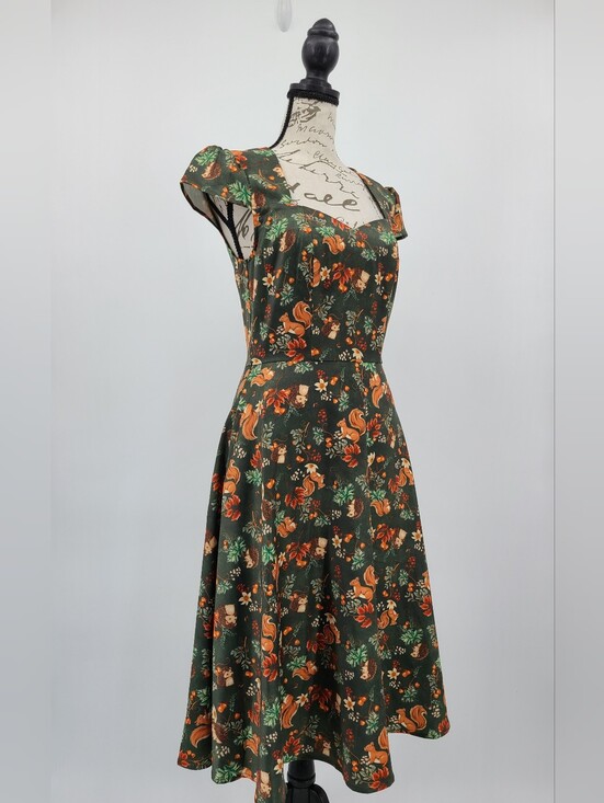Unique Vintage Dresses & Skirts - Voodoo Vixen Cottagecore Squirrel Midi Dress Size XS/2